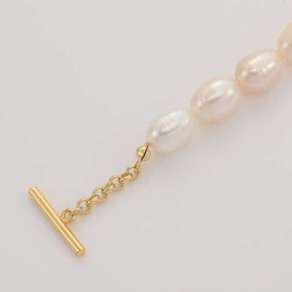 Bronze Gold Flower Pearl Bracelet