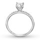 Crystal Engagement Ring Round-cut Titanium steel